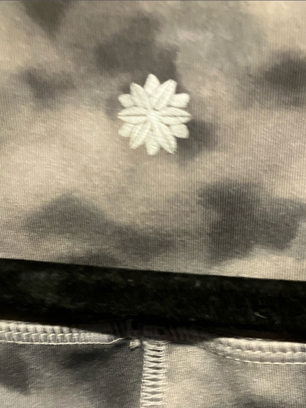 High-Rise Gray Tie-Dye Bike Shorts with Side Pockets - Picture 9 of 9